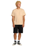 Billabong Mens Light Khaki Essential Premium SS Tshirt