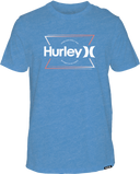 Hurley Mens Bliss Blue Heather Everyday Folded Up SS Tshirt