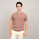 Hedge Mens Rosewood SS Knit Henley