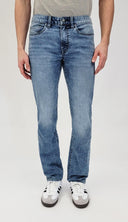 Buffalo Mens Contrasted Blue Straight Six Jeans