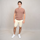 Hedge Mens Rosewood SS Knit Henley