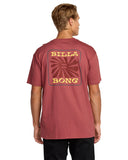 Billabong Mens Red Clay Sunrays Premium SS Tshirt
