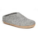 Glerups Grey Slip On Leather Slipper