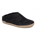 Glerups Charcoal Slip In Leather Slipper