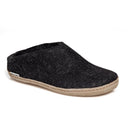 Glerups Charcoal Slip In Leather Slipper