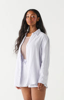 Dex Ladies Cloudy Blue Textured Button UP Blouse