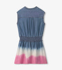 Hatley Girls Sunset Dip Dye Blue Smocked Waist Dress