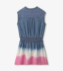 Hatley Girls Sunset Dip Dye Blue Smocked Waist Dress
