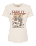 Northbound Supply Co. Ladies Natural Keep It Country Tshirt