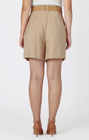 Dex/Room 34 Ladies Camel Drapey Belted Short
