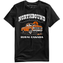Northbound Supply Co. Mens Black Rural Canada Tshirt