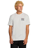 Billabong Mens Off White Crayon Wave Premium SS Tshirt