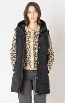 Dex ladies Black Hooded Puffer Vest