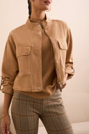 Tribal Ladies Ice Latte LS Zip Front Jacket w/Double Pockets