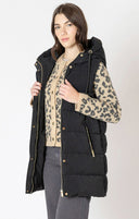 Dex ladies Black Hooded Puffer Vest