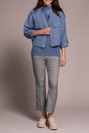 Tribal Ladies Slate Blue LS Zip Front Jacket w/Double Pockets