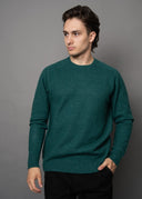 RD Style/Hedge Mens Pine Green Crewneck Sweater