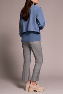 Tribal Ladies Slate Blue LS Zip Front Jacket w/Double Pockets