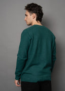 RD Style/Hedge Mens Pine Green Crewneck Sweater