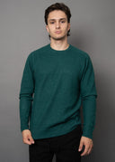 RD Style/Hedge Mens Pine Green Crewneck Sweater
