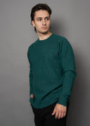 RD Style/Hedge Mens Pine Green Crewneck Sweater