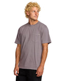 Billabong Mens Grey Violet Essential Premium SS Tshirt
