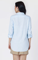 Dex Ladies Sky Utility Linen Shirt