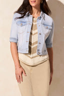 Tribal Ladies Light Surf Elbow Sleeve Denim Jacket