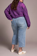 Tribal Ladies Washed Blue Size Inclusive Audrey Super Straight Flood Jeans