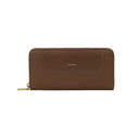 Pixie Mood Espresso Brown Pebbled Mae Zip Wallet