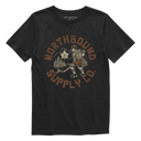 Northbound Supply Co. Boys Black Vintage Hockey Tshirt