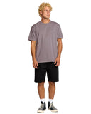 Billabong Mens Grey Violet Essential Premium SS Tshirt