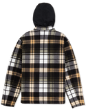 Hurley Men's Easy Rider Hooded Sherpa Black Polar Fleece Jacket