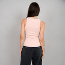 RD Style Ladies Dusty Peach Maria Rib Sleeveless Crewneck Top