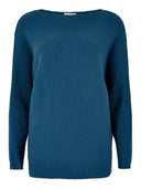 Apricot Ladies Teal Mini Rectangles Batwing Sweater