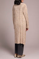 Tribal Ladies Oatmeal Long Sweater Cardigan