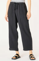 Dex Ladies Black Pull On Textured Pant