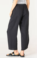 Dex Ladies Black Pull On Textured Pant