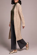 Tribal Ladies Oatmeal Long Sweater Cardigan