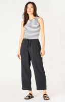 Dex Ladies Black Pull On Textured Pant