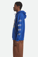 Brixton Mens Ford Blue Ford Mud Marathon Fleece Hoodie