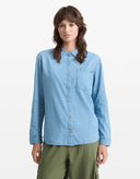 Volcom Ladies Chambray Lived In Button Up Top