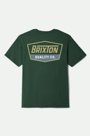 Brixton Men's Regal Forest Green/Curry/Grey Blue Tshirt