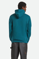 Brixton Mens Night Sage Woodburn Label Hoodie