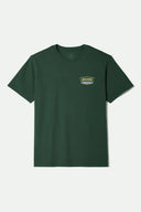 Brixton Men's Regal Forest Green/Curry/Grey Blue Tshirt