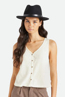 Brixton Black/Black Messer Packable Fedora